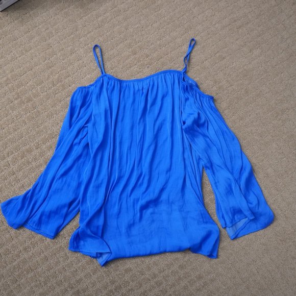 💎2for$15💎 Vince Camuto - Off the Shoulder Blouse - Blue - XS - Picture 2 of 4